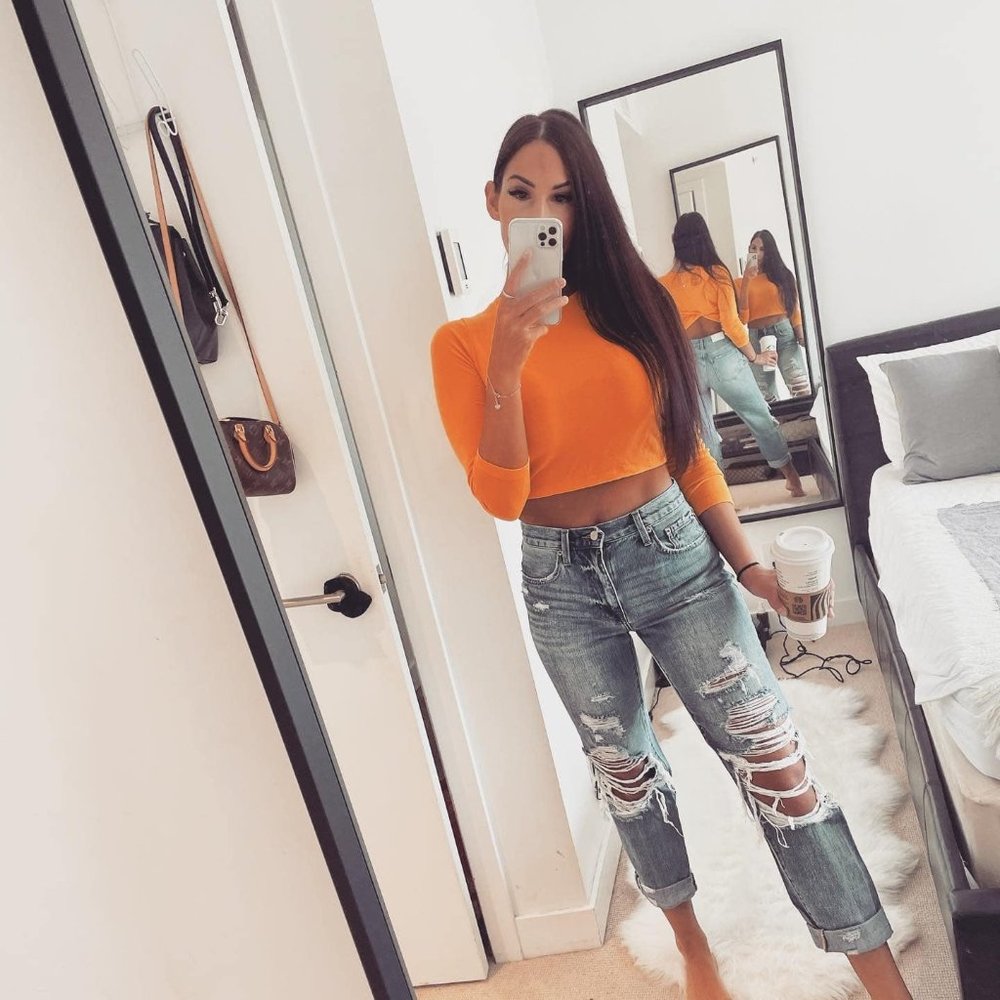 ZARA Yellow/Orange Crop Top - Worn Once!